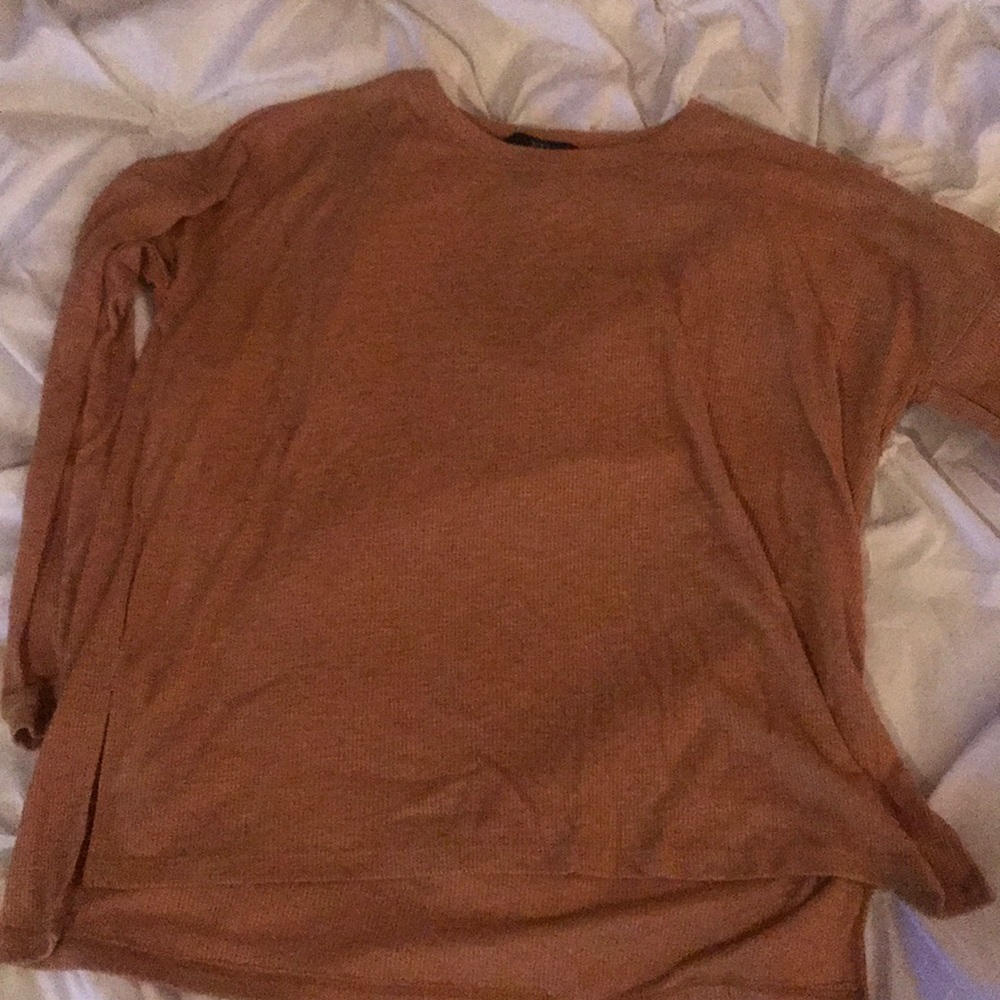 Burnt yellow loose fitting cardigan